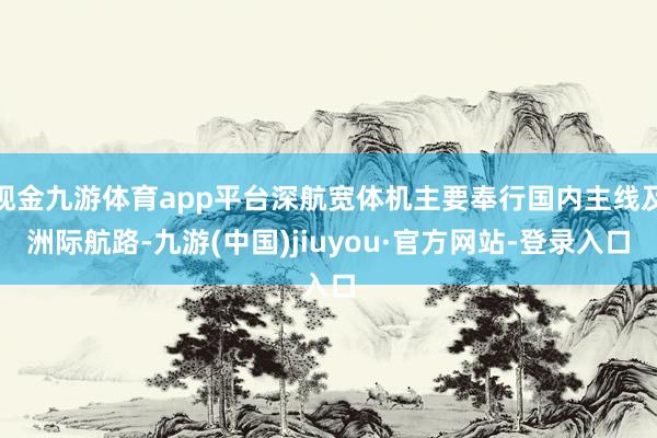 现金九游体育app平台深航宽体机主要奉行国内主线及洲际航路-九游(中国)jiuyou·官方网站-登录入口