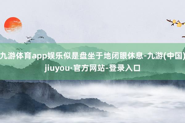 九游体育app娱乐似是盘坐于地闭眼休息-九游(中国)jiuyou·官方网站-登录入口