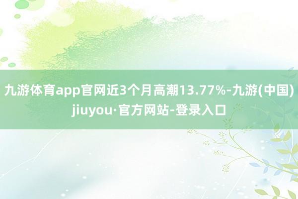 九游体育app官网近3个月高潮13.77%-九游(中国)jiuyou·官方网站-登录入口