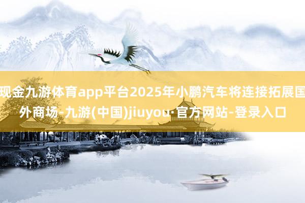 现金九游体育app平台2025年小鹏汽车将连接拓展国外商场-九游(中国)jiuyou·官方网站-登录入口