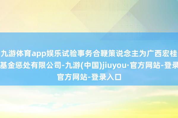 九游体育app娱乐试验事务合鞭策说念主为广西宏桂汇智基金惩处有限公司-九游(中国)jiuyou·官方网站-登录入口